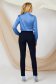 Dark blue trousers conical high waisted pearls elastic cloth 3 - StarShinerS.com
