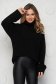 Pulover SunShine negru tricotat cu maneci largi pe gat 1 - StarShinerS.ro