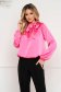 Pink women`s blouse from satin satin ribbon fastening loose fit 6 - StarShinerS.com