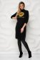 - StarShinerS black women`s blouse with turtle neck with writing print lycra 3 - StarShinerS.com