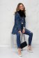 Blue jacket denim with faux fur accessory straight 1 - StarShinerS.com