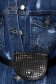 Blue jacket denim faux leather belt purse 5 - StarShinerS.com