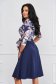 Rochie din stofa elastica midi in clos cu decolteu petrecut si imprimeu digital - StarShinerS 2 - StarShinerS.ro
