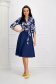 Rochie din stofa usor elastica midi in clos cu imprimeu abstract si decolteu petrecut - StarShinerS 4 - StarShinerS.ro