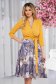 Rochie din stofa elastica midi in clos cu decolteu petrecut si imprimeu digital - StarShinerS 1 - StarShinerS.ro