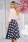Rochie din stofa elastica midi in clos cu decolteu petrecut si imprimeu digital - StarShinerS 2 - StarShinerS.ro