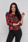 Bluza dama din material neelastic cu umeri cu volum si imprimeu floral - StarShinerS 1 - StarShinerS.ro