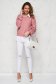 Bluza dama SunShine roz cu croi larg din bumbac si poplin cu aplicatii cu perle 4 - StarShinerS.ro