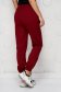 Burgundy trousers cotton high waisted with button accessories 3 - StarShinerS.com