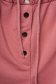 Pantaloni din bumbac roz prafuit cu talie inalta accesorizati cu nasturi - SunShine 5 - StarShinerS.ro