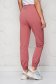 Pantaloni din bumbac roz prafuit cu talie inalta accesorizati cu nasturi - SunShine 4 - StarShinerS.ro