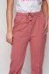 Pantaloni din bumbac roz prafuit cu talie inalta accesorizati cu nasturi - SunShine 3 - StarShinerS.ro