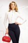 Ivory women`s shirt tented cotton office with ruffles on the chest 1 - StarShinerS.com