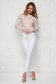 White jeans skinny jeans high waisted with crystal embellished details 1 - StarShinerS.com