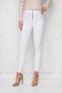 White jeans skinny jeans high waisted with crystal embellished details 2 - StarShinerS.com