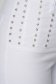 White jeans skinny jeans high waisted with crystal embellished details 6 - StarShinerS.com