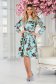 Rochie StarShinerS office midi clos cu elastic in talie din material subtire 3 - StarShinerS.ro