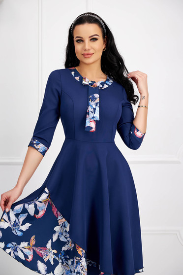 Blue dresses, Dress midi cloth with bow cloche - StarShinerS - StarShinerS.com
