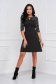 Black dress cloche cloth high shoulders - StarShinerS 3 - StarShinerS.com