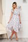 Rochie din material subtire matasos midi asimetrica in clos cu volanase cu imprimeu floral digital - StarShinerS 3 - StarShinerS.ro