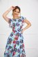 Rochie din material subtire matasos midi asimetrica in clos cu volanase cu imprimeu floral digital - StarShinerS 2 - StarShinerS.ro