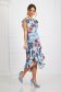 Dress with ruffle details midi cloche asymmetrical with floral print thin fabric - StarShinerS 6 - StarShinerS.com