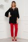 Black women`s blouse loose fit long cotton embroidered 3 - StarShinerS.com