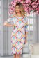 Rochie din crep midi tip creion cu decolteu in v la spate si imprimeu digital - StarShinerS 1 - StarShinerS.ro