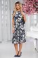 Rochie din lycra midi in clos cu elastic in talie si accesoriu tip curea - Lady Pandora 3 - StarShinerS.ro