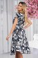 Rochie din lycra midi in clos cu elastic in talie si accesoriu tip curea - Lady Pandora 2 - StarShinerS.ro