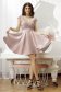 Rochie din tafta roz prafuit scurta in clos cu spatele gol - Artista 1 - StarShinerS.ro