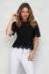 Bluza dama din dantela neagra cu guler inalt si maneca scurta - SunShine 1 - StarShinerS.ro