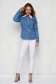 Bluza dama din denim albastra mulata cu guler si aplicatii cu perle - SunShine 4 - StarShinerS.ro