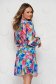 Rochie din voal albastra in clos cu elastic in talie si imprimeu floral - SunShine 2 - StarShinerS.ro