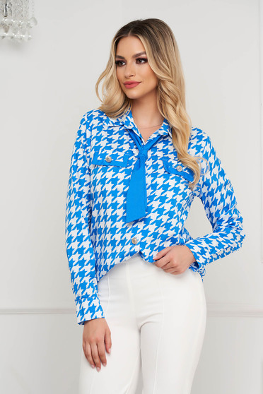 Shirts, Women`s shirt thin fabric loose fit with faux pockets - StarShinerS.com