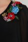 Rochie din stofa elastica neagra cu un croi drept si maneci din voal - StarShinerS 5 - StarShinerS.ro
