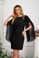 - StarShinerS black dress elastic cloth with veil sleeves straight 2 - StarShinerS.com