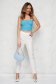 Blue top shirt textured crepe molded soft cups provide support and shape short cut 2 - StarShinerS.com