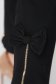 Pantaloni din material elastic negri conici cu talie inalta - SunShine 6 - StarShinerS.ro