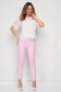 Pantaloni din material elastic roz conici cu talie inalta - SunShine 3 - StarShinerS.ro
