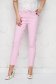 Pantaloni din material elastic roz conici cu talie inalta - SunShine 2 - StarShinerS.ro
