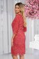 Rochie din voal midi cu un croi drept si imprimeu digital - StarShinerS 2 - StarShinerS.ro