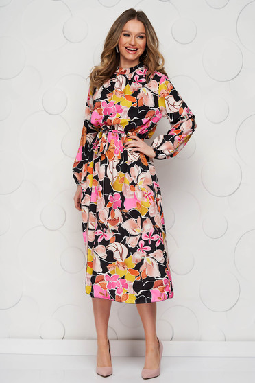 Thin material dresses, Dress cloche with elastic waist thin fabric midi slit - StarShinerS.com