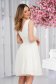 White dress with glitter details short cut cloche 2 - StarShinerS.com