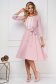 - StarShinerS lightpink dress cloche midi elastic cloth with lace details 3 - StarShinerS.com