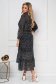 Rochie din voal midi in clos cu elastic in talie si imprimeu digital - StarShinerS 3 - StarShinerS.ro