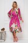 Dress with floral print midi cloche soft fabric 4 - StarShinerS.com