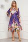 Dress with floral print midi cloche soft fabric 3 - StarShinerS.com