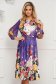 Dress with floral print midi cloche soft fabric 1 - StarShinerS.com