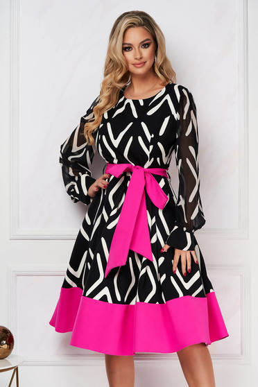 Dress elastic cloth cloche elegant abstract midi with veil sleeves